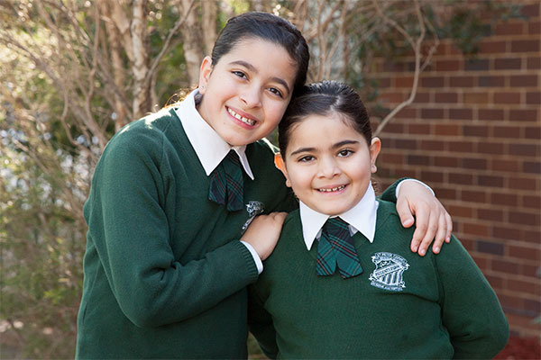 Two sisters from St Peter Chanel Catholic Primary School Regents Park